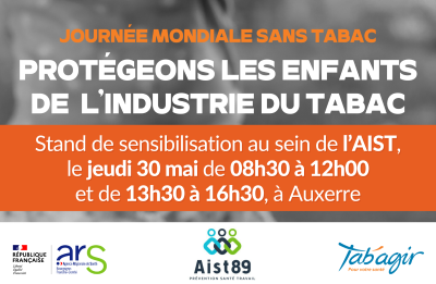 Evénement Flash : Le 30 mai - Journée Mondiale Sans Tabac - Aist89